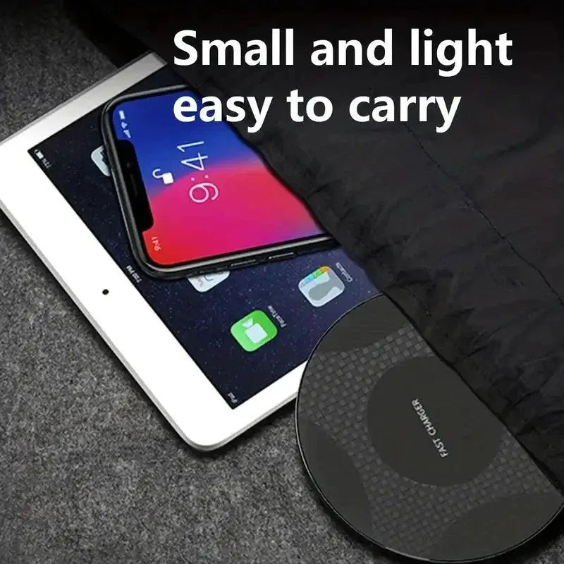 10W Wireless Charger Pad Stand Desktop Ultra-thin Fast Charging Dock - OurLum.com