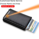 RFID Carbon Fiber Men's Wallet Personalized Security Style