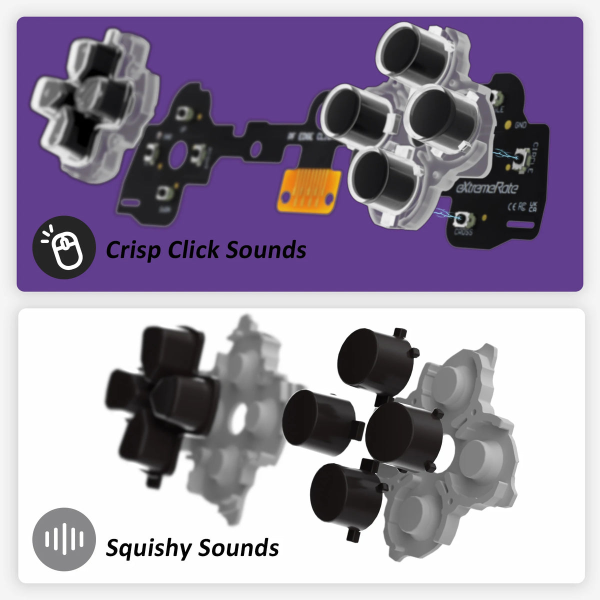 eXtremeRate Face Buttons Clicky Kit