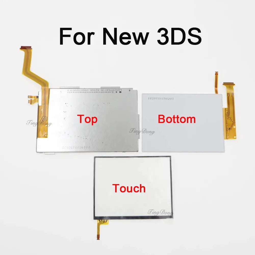 1PC/1Set Top Upper and Bottom Lower LCD Display Screen For New 3DS New 3DS XL LL controller Glass Display Screen Touch Digitizer