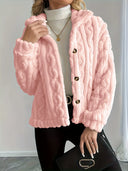 Thick Notched Collar Button Coat