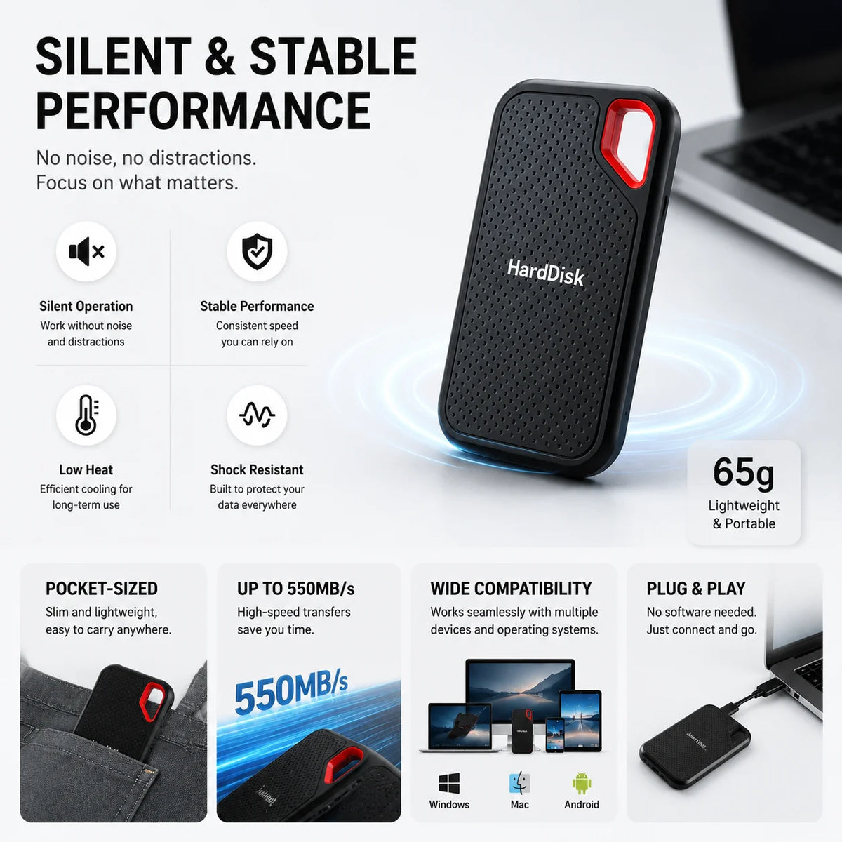 Compact Laptop Portable SSD