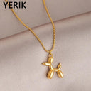 Yerik Cute Animal Balloon Dog Necklace Trendy Jewelry