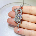 Gold Plated Silver Moissanite Pendant