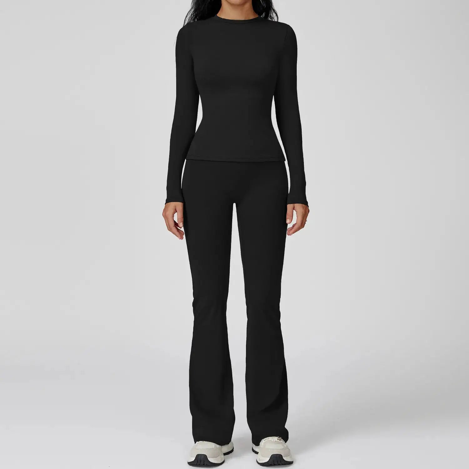 Yoga Set 2PCS Sportswear Sports Suits Women Tracksuits Gym Clothes Workout Legging Fitness Bra Crop Top Long Sleeve Sports Suit