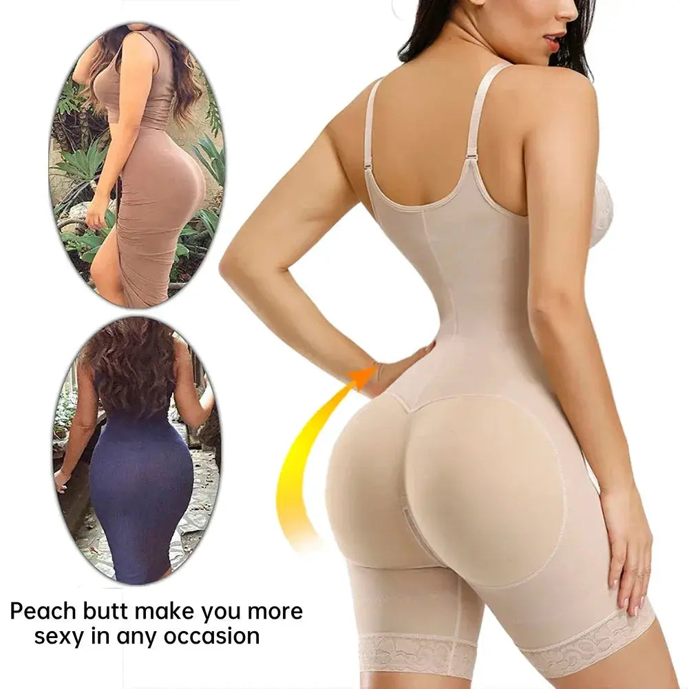 Detachable Straps Full Body Shaper For Tummy Slimming