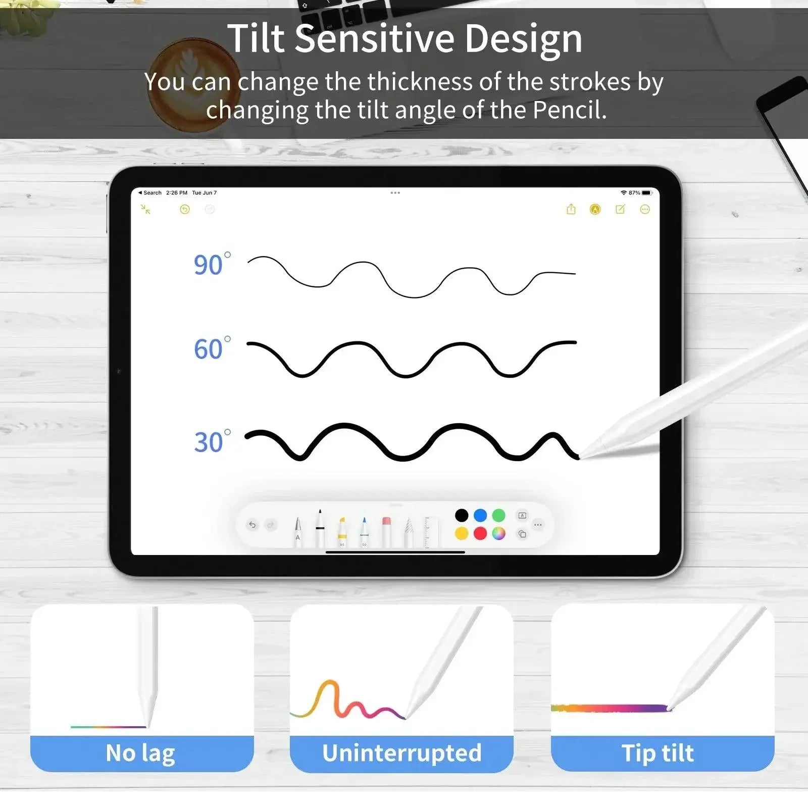Apple Pencil Wireless Charging Stylus For iPad Fast Pairing