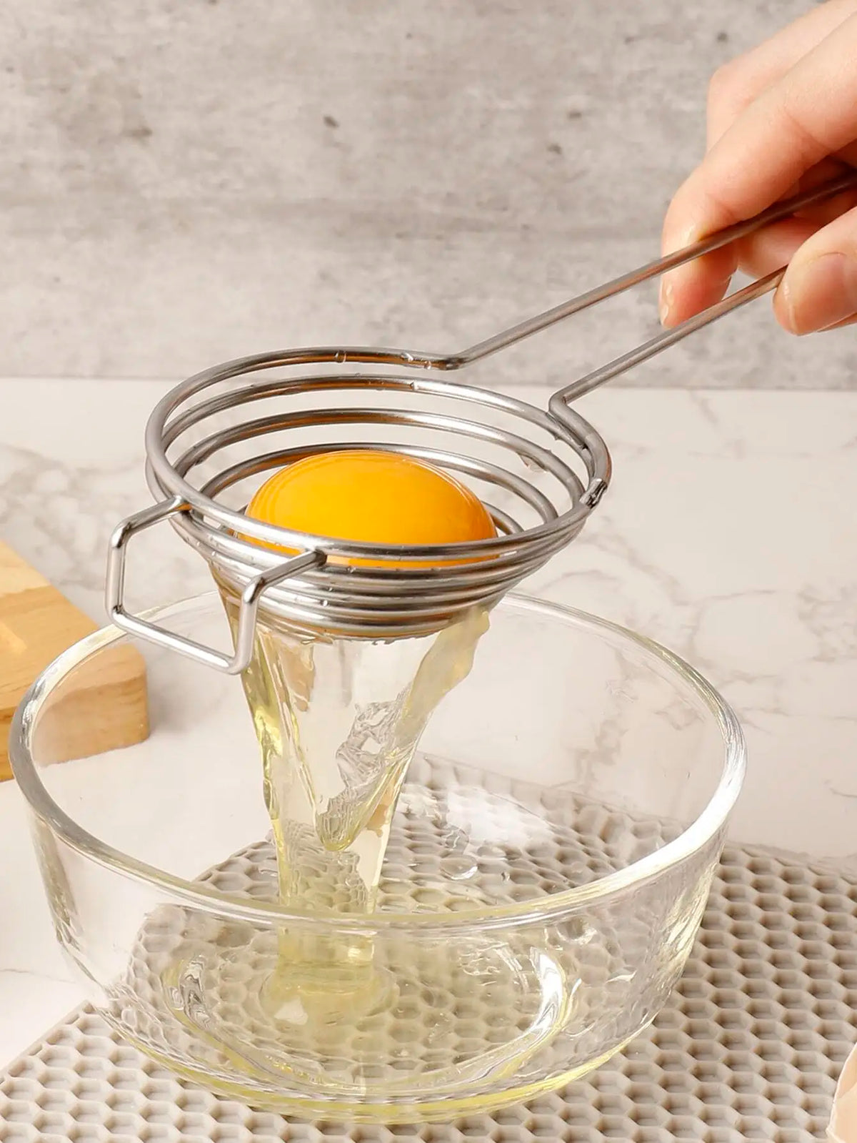 Stainless Steel Egg Separator, Easy Yolk & Egg White Separator — product view 5