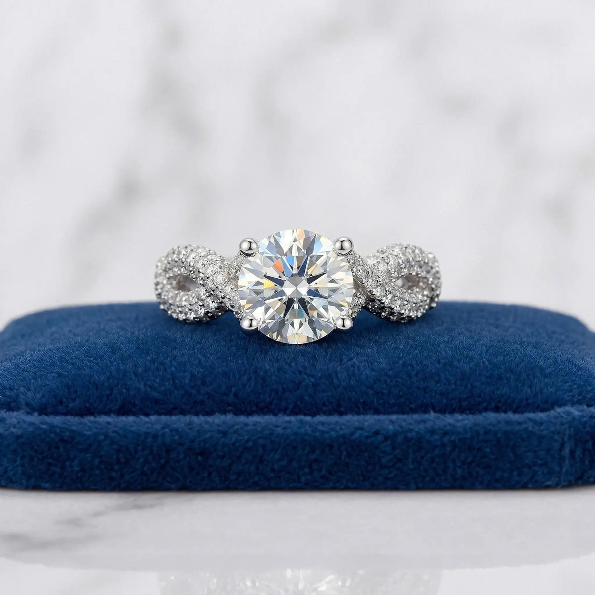 Luxury Moissanite Engagement Ring Style PHFNL — product image 2