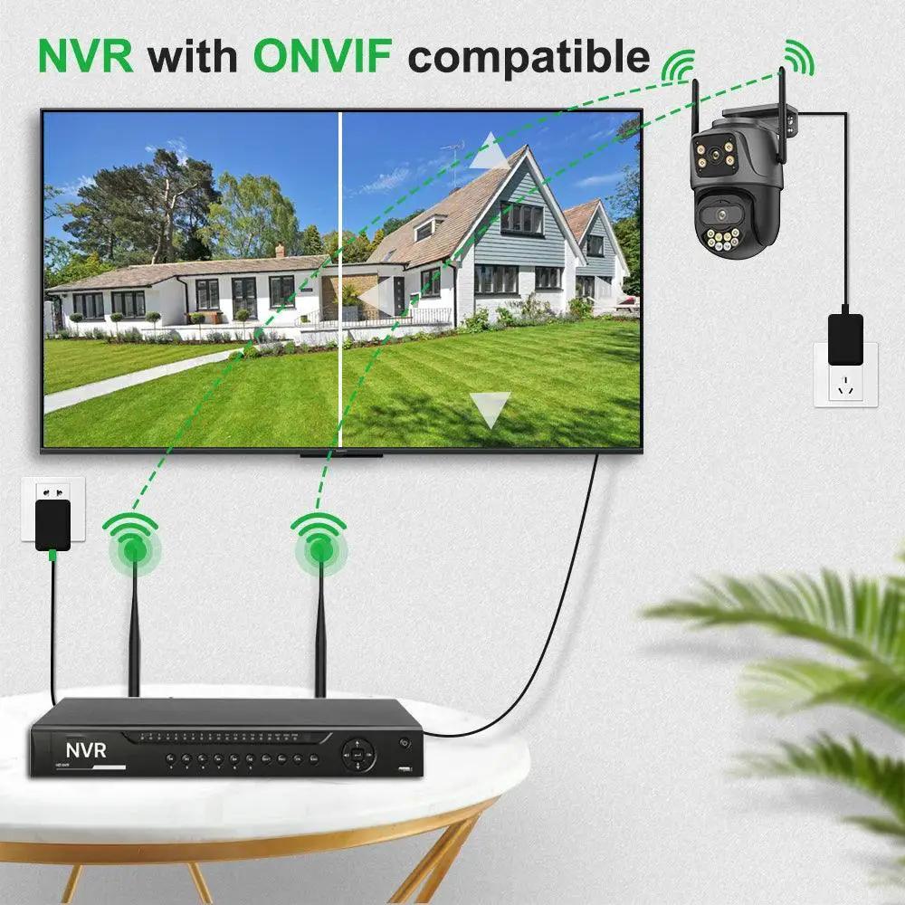 Advanced Outdoor AI Dual Lens PTZ Security Camera 4K