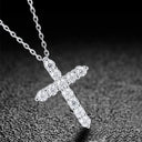 Moissanite Pendant Necklace in Sterling Silver Cbtb