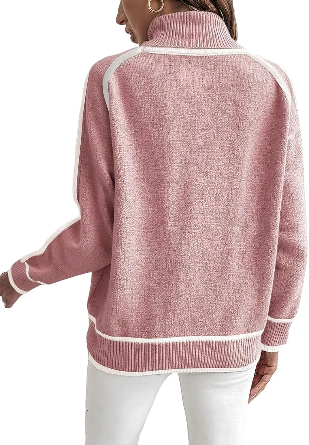 High Neck Elegant Pullover Sweater