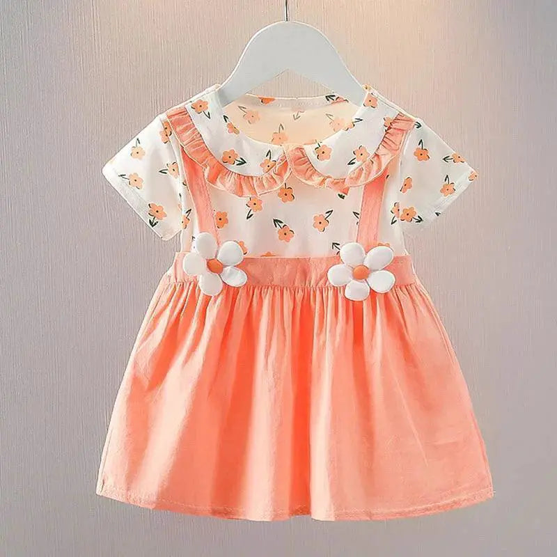 Summer Princess Baby Girl Dress Floral Toddler Outfit
