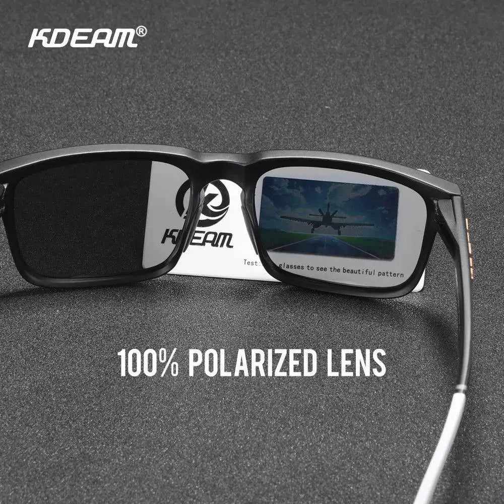 KDEAM Unisex Polarized Sunglasses Square Design 55mm