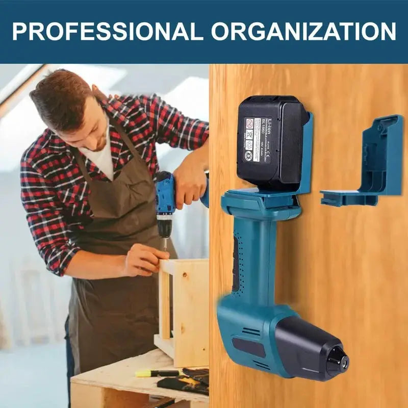 2-In-1 Battery Holder Stand for Makita and Milwaukee Tools