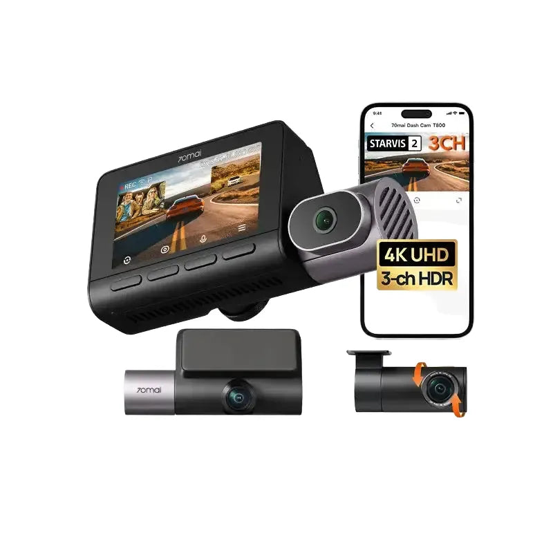 Dash Cam - Triple HDR Recording - T800 Front Interior No TF Card product image