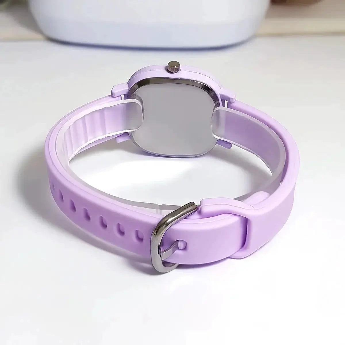 Stylish Square Dial Silicone Watch For Women Chic Timepiece