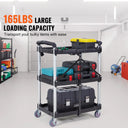 Tier Folding Rolling Utility Cart