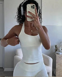 Breathable Gym Top Women Seamless Strappy Tank Bra