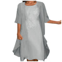Lace Chiffon Dress Ensemble
