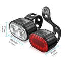 LED Bike Lights Set: USB Rechargeable Waterproof Trail Visibility