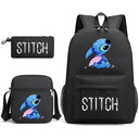MINISO Disney Stitch Kids Backpack Cartoon Print Schoolbag Gift