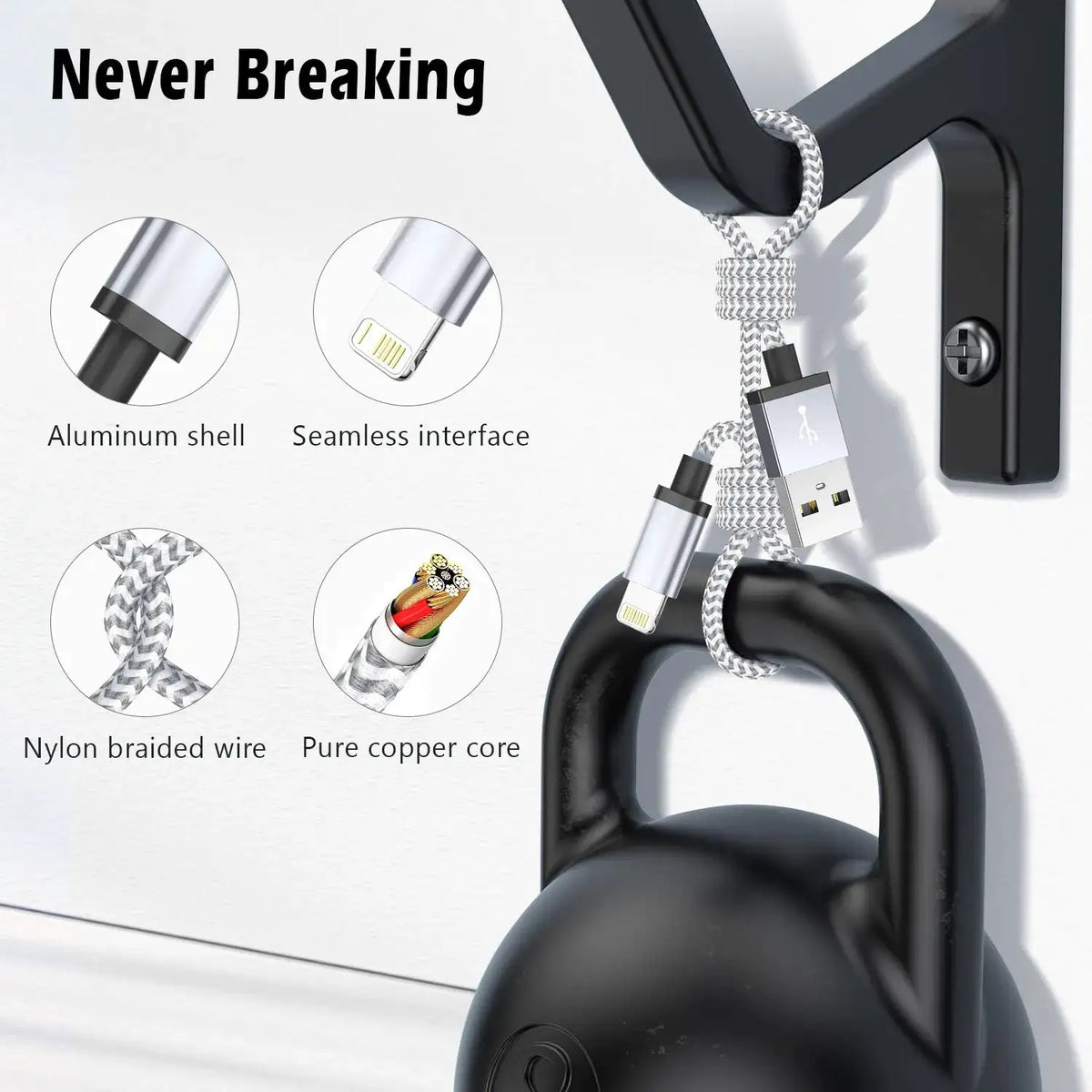 Fast Charging USB Charger Cable For iPhone 14 13 12 11 Xs Max Xr X 8 7 6 Plus iPad Origin Mobile Phone Long Data Cord 1m 2m 3m