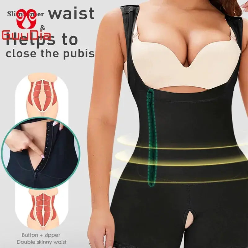 Guudia Slimming Bodysuit With Side Zipper For Tummy Control