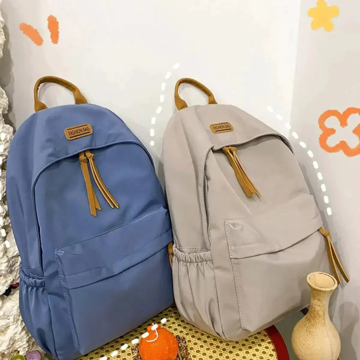 Large Capacity Cute Backpack for School and Office Use