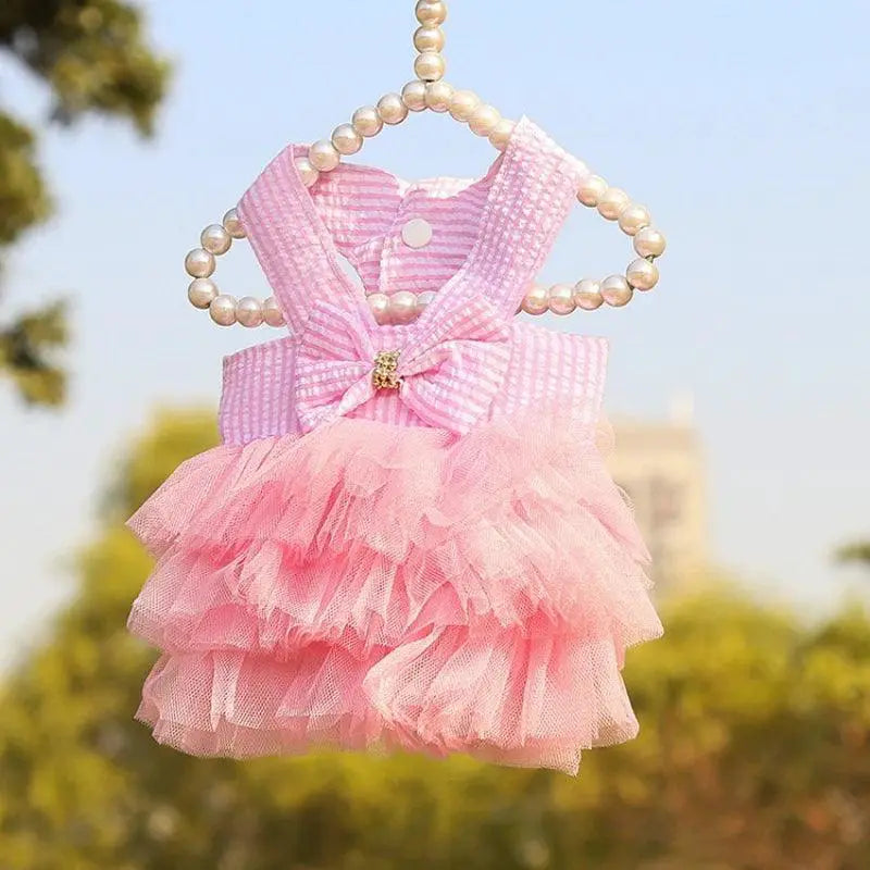 Royalty Ruffle Dog Dress For Stylish Summer Pets Outfit