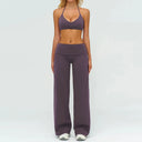 Women Yoga Set Breathable High Waist Leggings 3Pc
