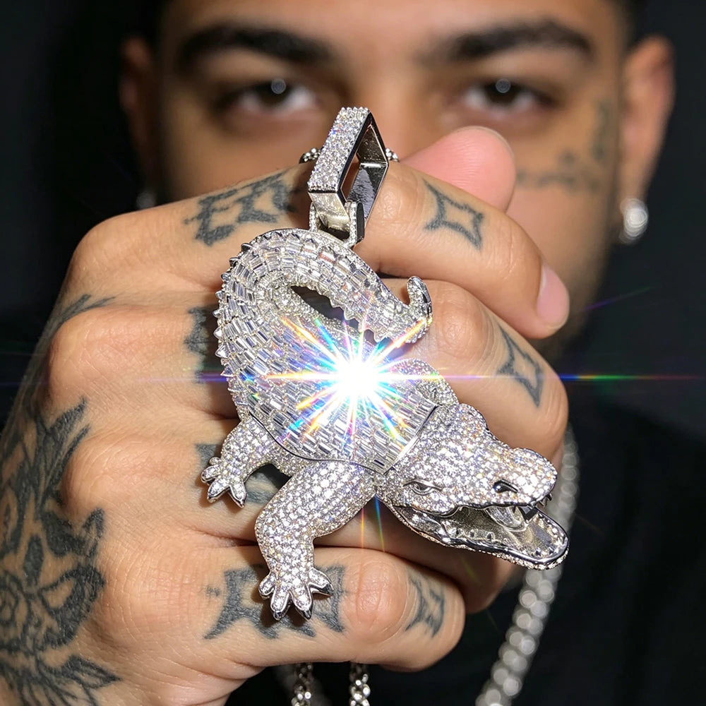 K Gold Plated D Crocodile