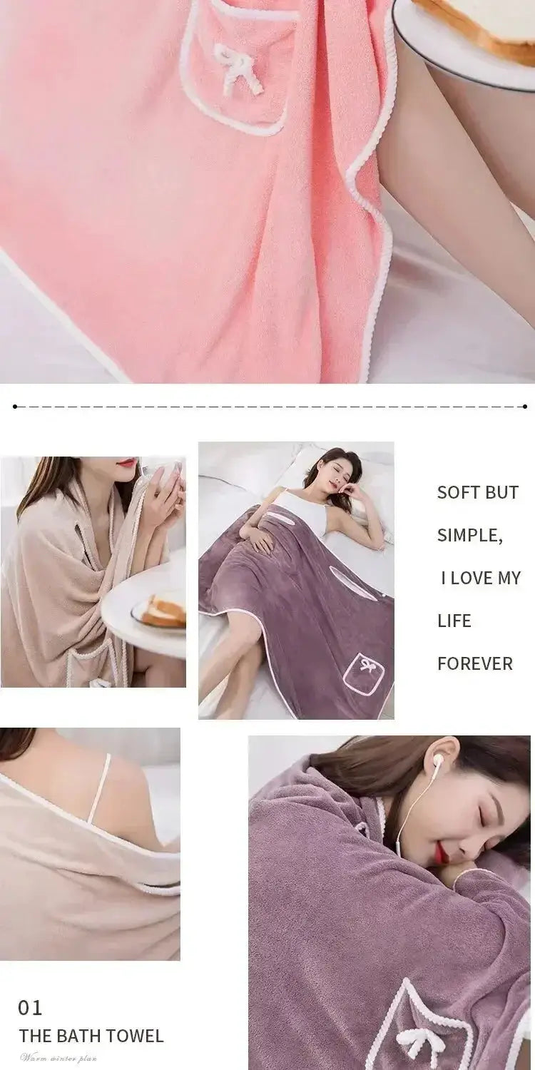 Wearable Bath Towel for Women Fast Dry — product view 9