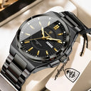 POEDAGAR Men Quartz Watch Steel