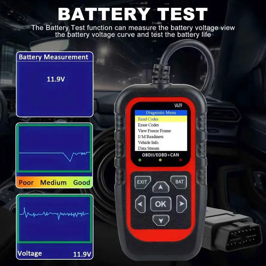 V419scanner Car Diagnostic Tool Automotive OBD2 Scanner Check Engine Code Reader