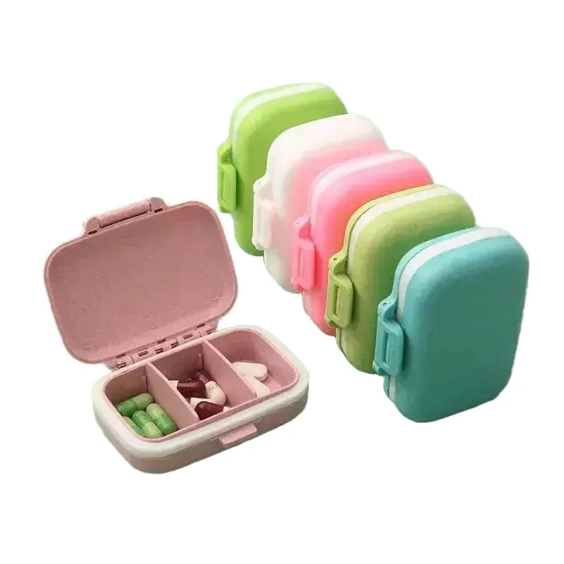 Easy Medication Pill Organizer for Trips — Wheat Pink