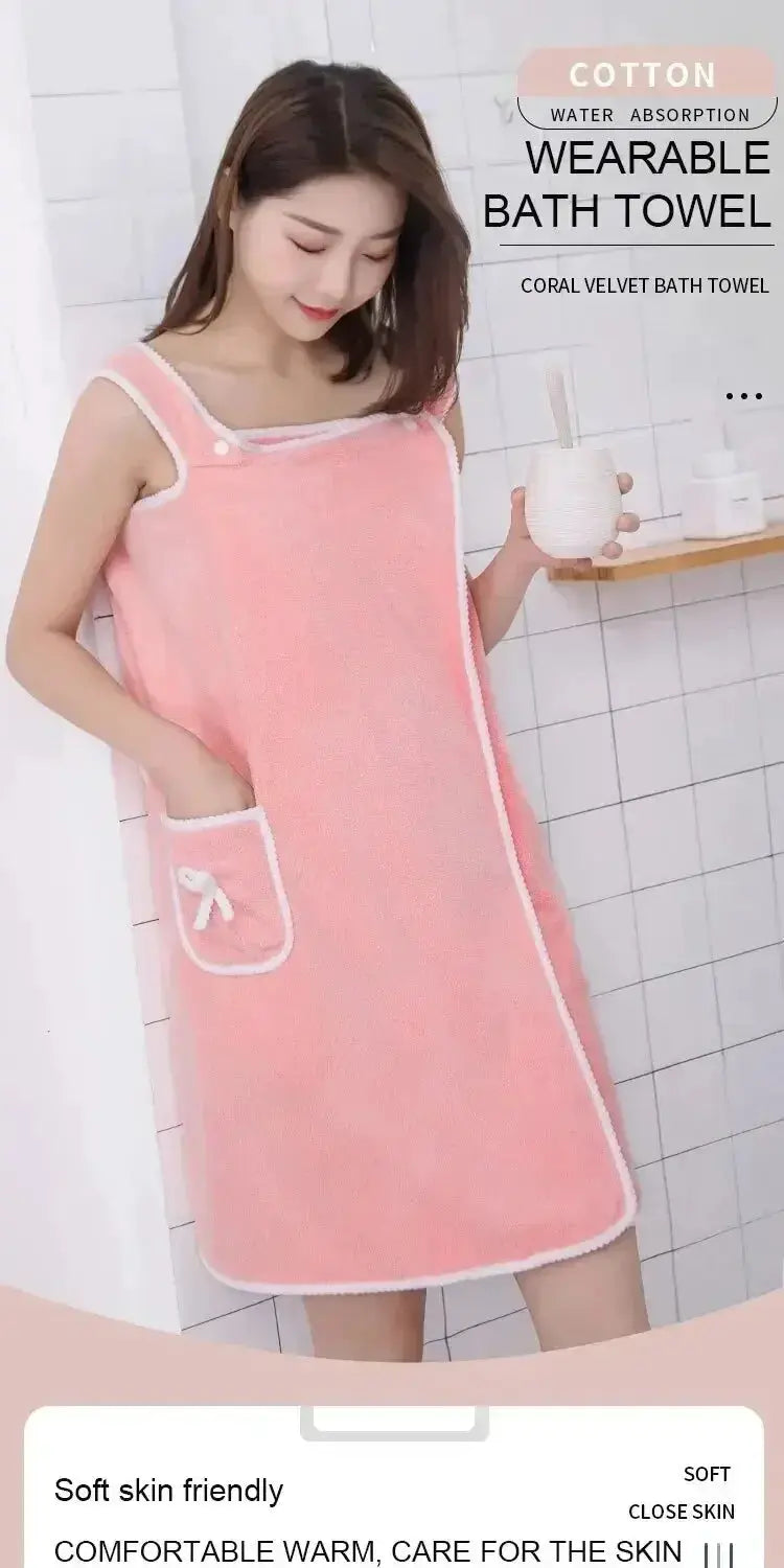 Women Wearable Bath Towel 140x85cm Fast Drying Premium