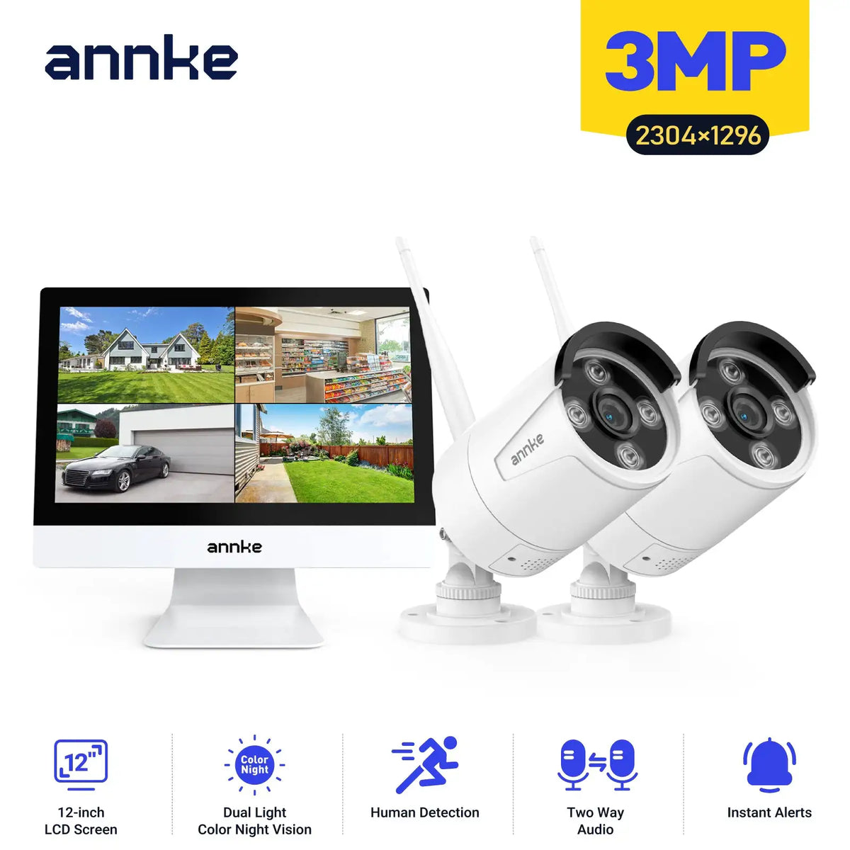 Annke 3MP Wireless Security Cam
