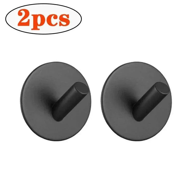 Premium Stainless Steel Bathroom Hooks Organizer Set Of 2