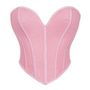 Women Overbust Corsets Crop Tops Golden Printed Bustiers