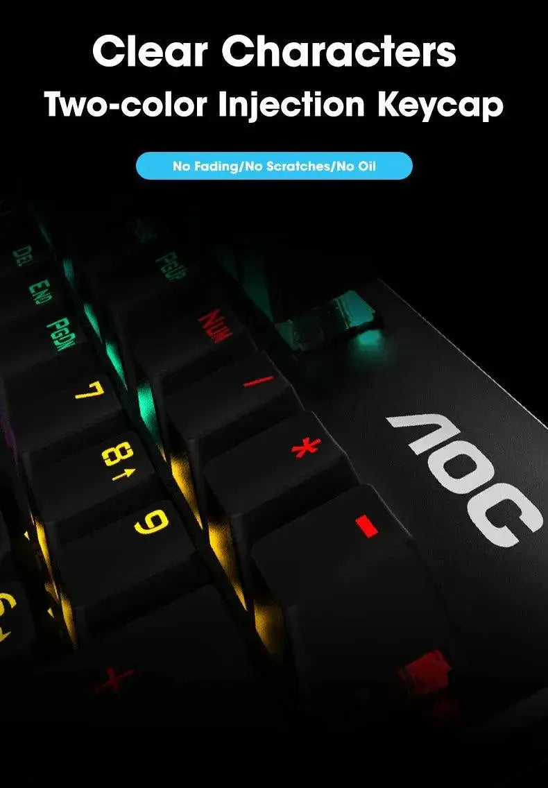 GK410 Mechanical Keyboard With Customizable RGB For Gaming