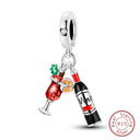 Red Series Charm Beads Sterling