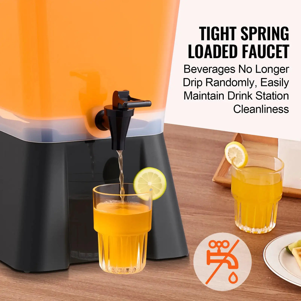 SucceBuy Beverage Dispenser Drink Dispenser with No-Drip Spigot — product view 3