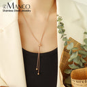 eManco Personalized Snake Chain Adjustable Y Necklace Women's Holiday Gift