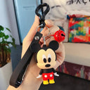 Disney Character PVC Keychain Minnie Mickey Stitch Keyring