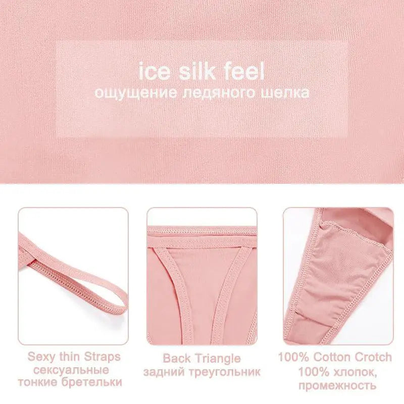 5 Piece Seductive Cotton G String Panties Set Intimates
