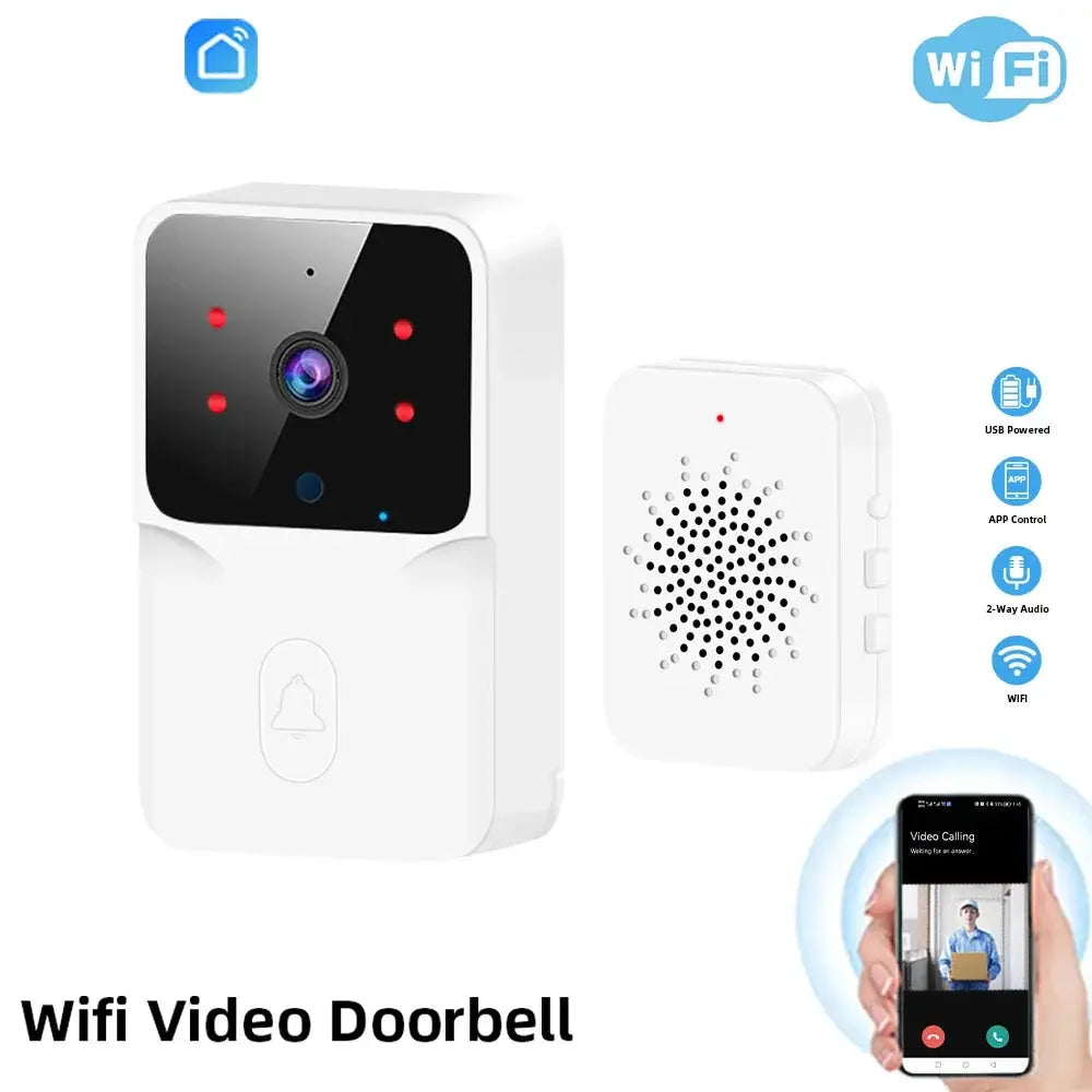 2026 Wireless Smart Video Doorbell, 2.4G WiFi Home Security Camera, 2-way Audio, Night Vision, Battery, Secure Home Monitoring by stepyours.com