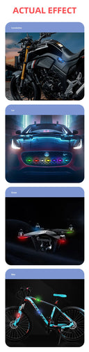 Universal LED Motorcycle Warning Lights 7 Colors Mini USB Drone Strobe Light