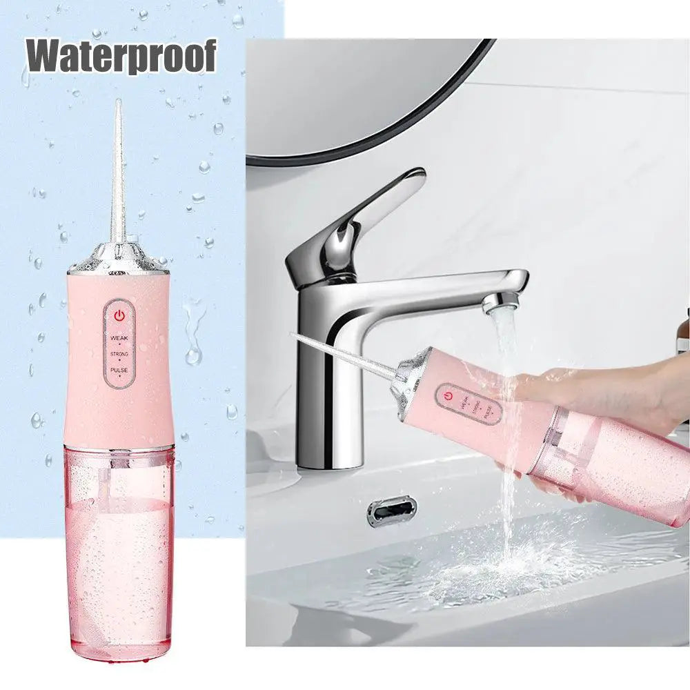 Portable USB Rechargeable Dental Water Flosser With 4 Tips
