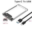 Usb 3.0 Type C Enclosure - Clear Sata Case
